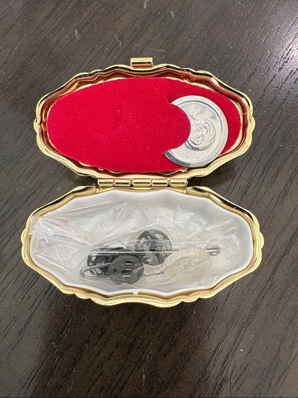 Gold Kentucky Trinket Box with Rainbow and Horse Motif